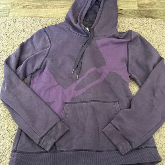 Under Armour Tops - Under Armour purple hooded sweatshirt size large